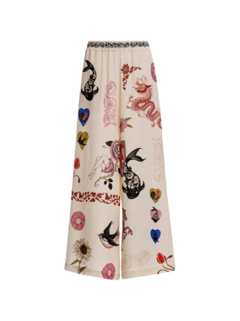 Winter Matches printed trousers