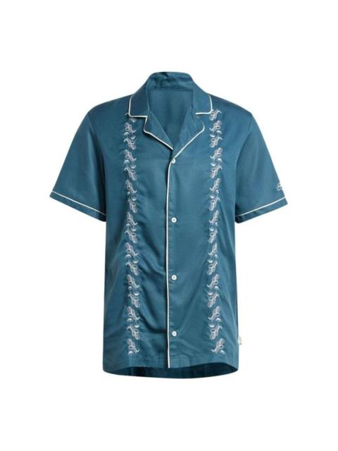 adidas Originals Leisure Bowling Shirt Asia Sizing 'Teal' IR8401