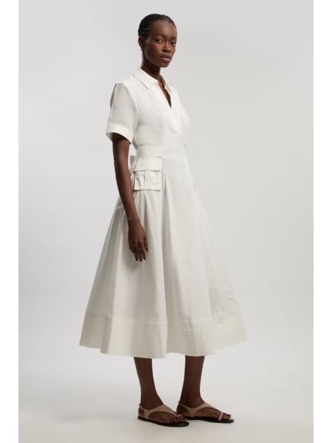 Petite Utility Organdie Cotton Mix Woven Maxi Dress