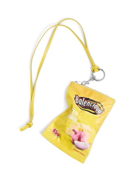 Chips Phone Holder Pouch in Yellow