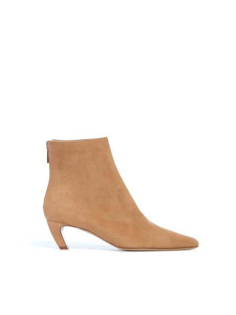 Clayton Ankle Boot in Dark Camel Suede