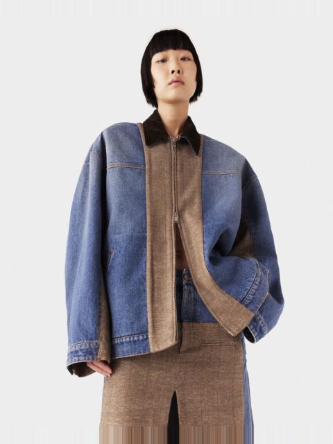 Hybrid Panel Boxy Denim Jacket