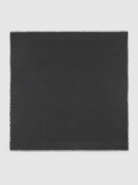 GG silk cotton jacquard shawl