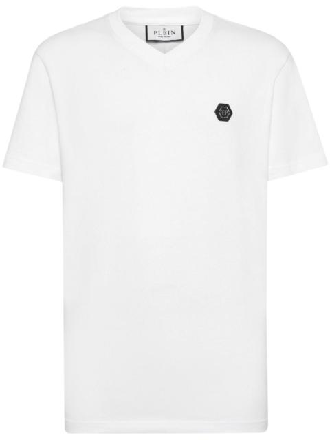 Gothic Plein-print V-neck T-shirt