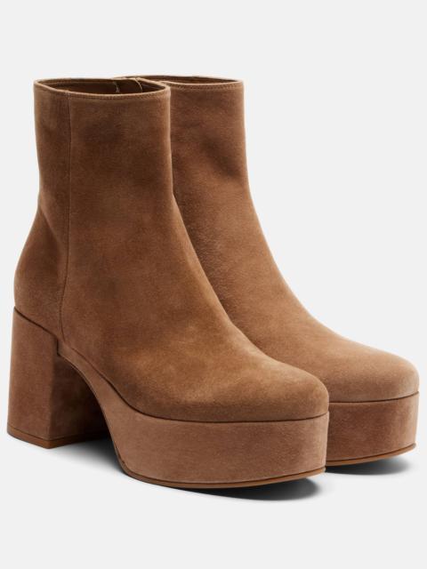35 suede platform ankle boots