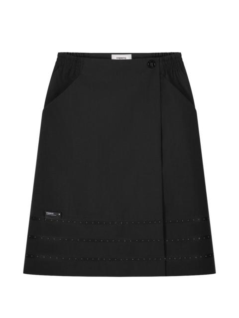 seam detail midi skirt