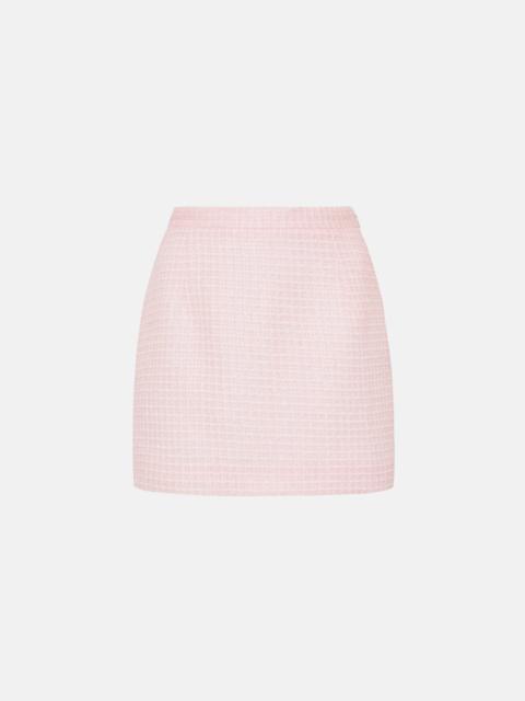 SEQUIN CHECKED TWEED MINI SKIRT