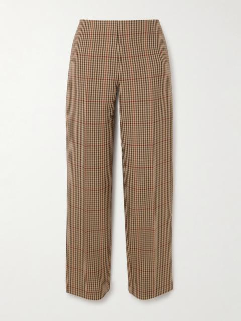 Checked Wool Straight-leg Pants
