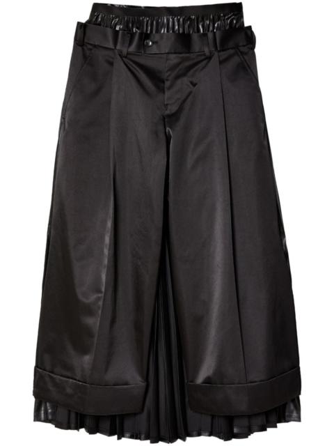 cropped pleated trousers