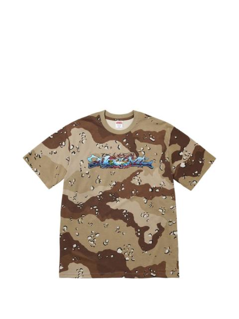 Tag camouflage graphic T-shirt