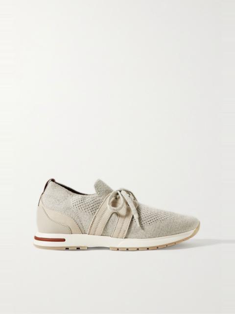 360 Lp Flexy Walk suede and leather-trimmed wool sneakers