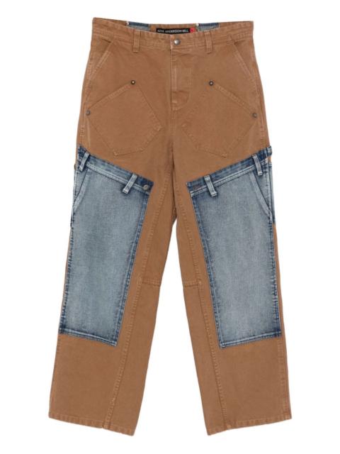 patchwork panel jeans