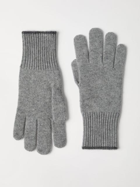 Cashmere knit gloves