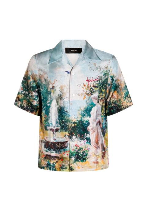 buttoned floral print shirt