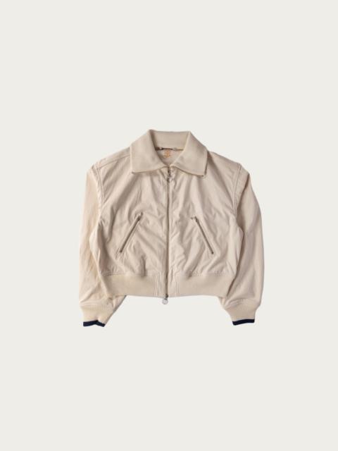 Water-Repellent Canvas ZIP-UP Blouson - Natural