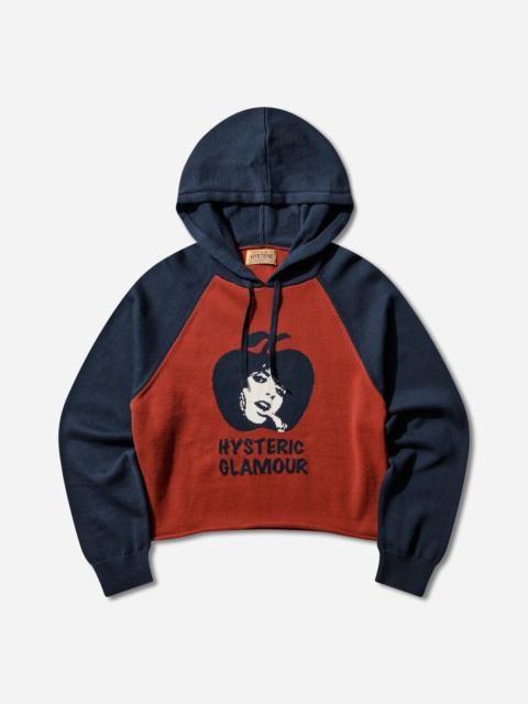 Women's Apple Girl Knitted Hoodie Multicolor