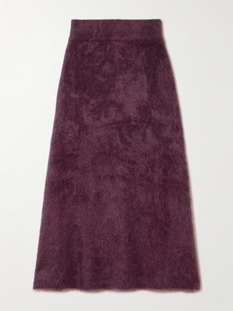 Asta Brushed-cashmere Midi Skirt