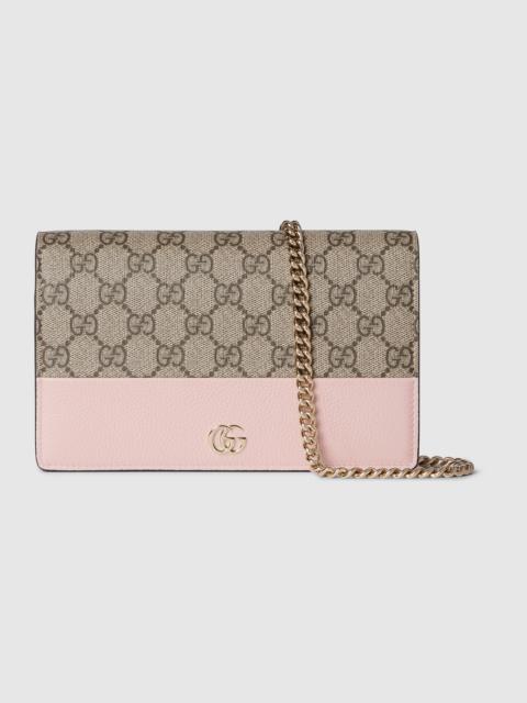 GG Marmont bi-color wallet on chain