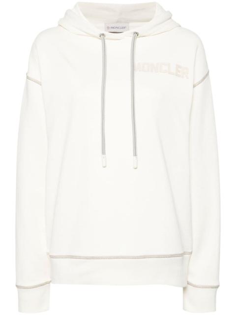 logo-embroidered hoodie