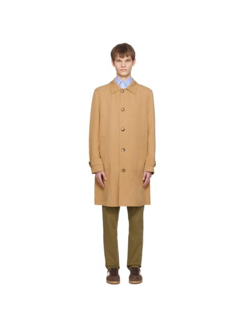 Tan Spread Collar Coat