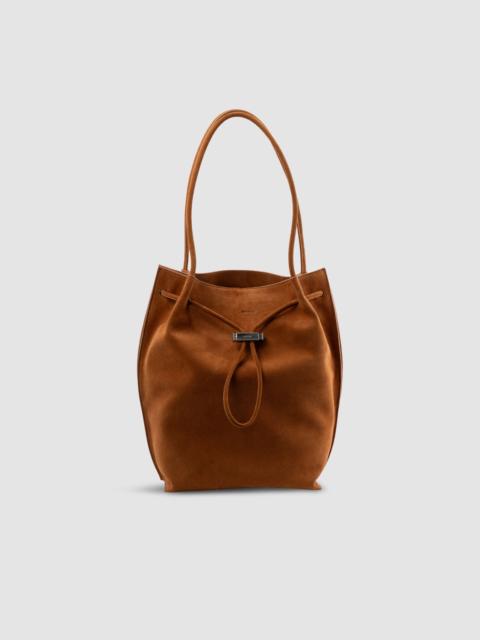 Kayla Summer Tan Suede Leather Shoulder Bag