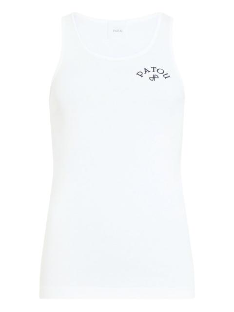 logo-print tank top