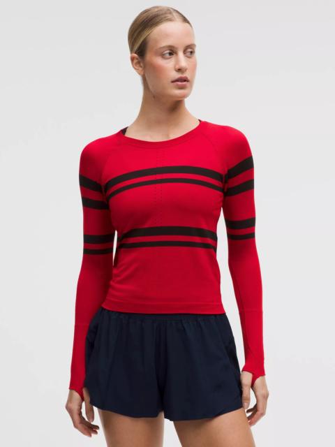 Swiftly Tech Long-Sleeve Shirt 2.0 Waist Length *Stripe