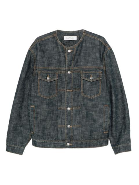 buttoned denim jacket