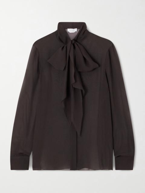 Shildon Pussy-bow Silk-georgette Blouse