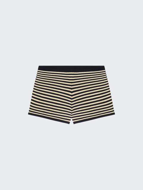 Pop Stripe Mini Short Black And Custard
