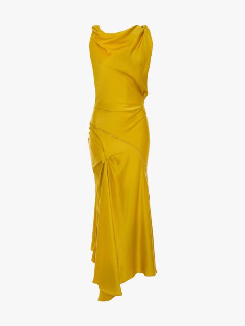 Posy Midi Dress In Sunset Yellow