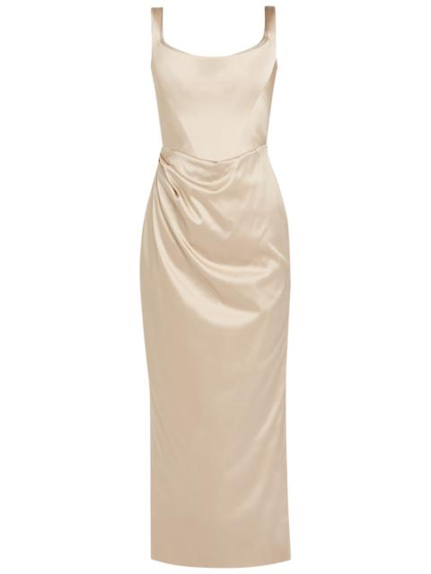 Vivienne Westwood Suzie Corset Satin Midi Dress