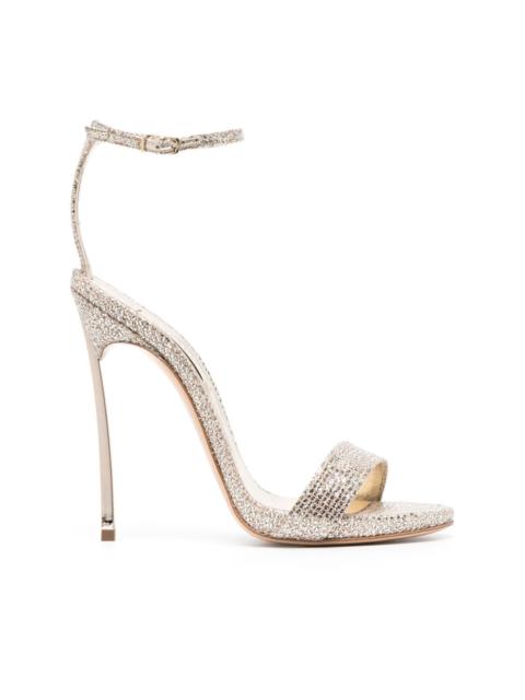 Blade 120mm metallic-finish sandals