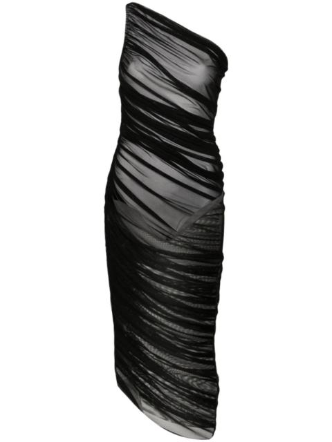 Diana asymmetric one-shoulder gown