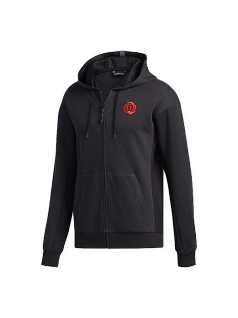 adidas Ros Crossup Fz Basketball Cap Jacket Men's Black EJ2145