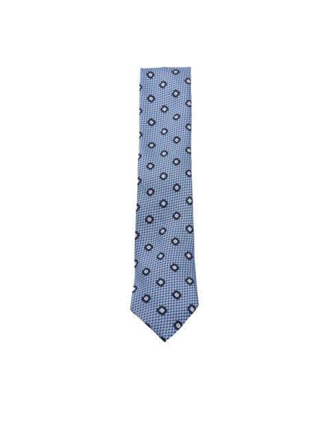 patterned silk tie