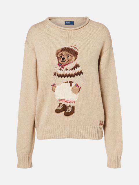 Polo Bear cotton and wool-blend sweater