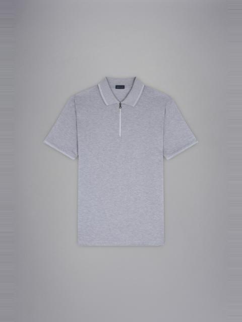 COTTON PIQUÉ POLO SHIRT WITH ZIP