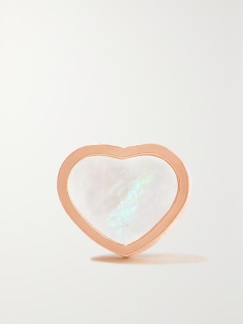 My Happy Hearts 18-karat Rose Gold Mother-of-pearl Single Earring