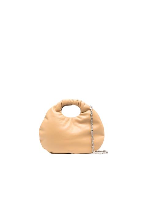 Egg leather tote bag