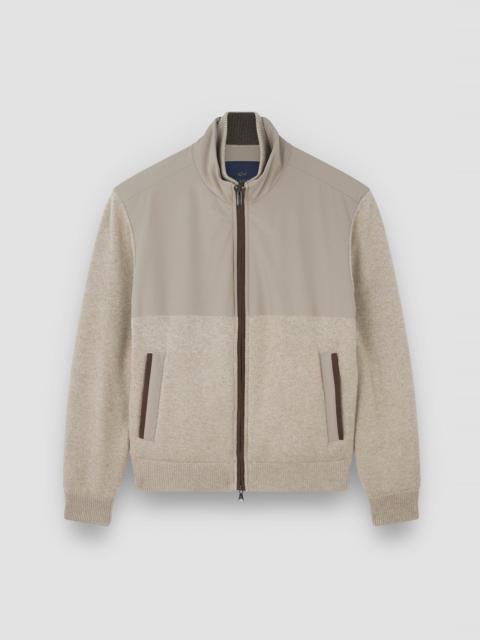 HYBRID JACKET IN WOOL AND CASHMERE WITH SUEDE AND TYPHOON® RE-4X4 STRETCH DETAILS
