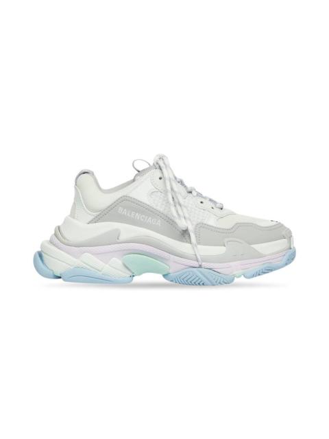 Women's Triple S Sneaker in White/blue