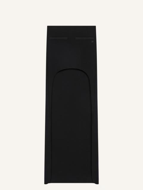 CIRCLE EDGED LONG KNIT SKIRT