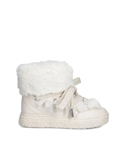 Unessa faux-fur tie boots