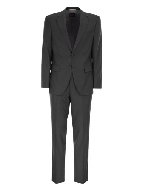 grey single-breasted suit