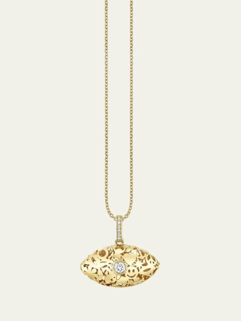 14K Icon Wallpaper Evil Eye Pendant Necklace
