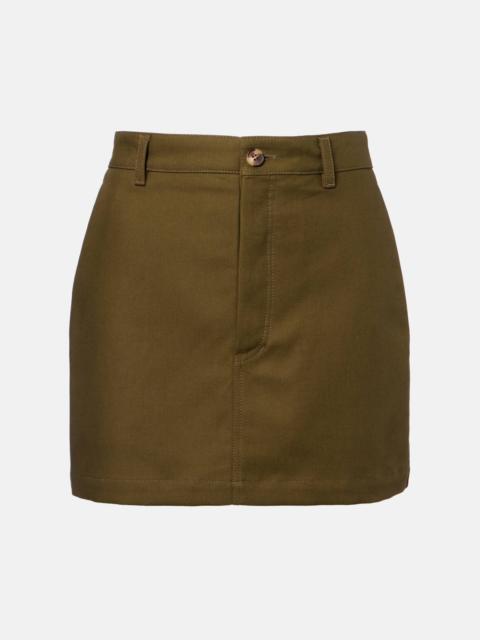 High-rise cotton miniskirt