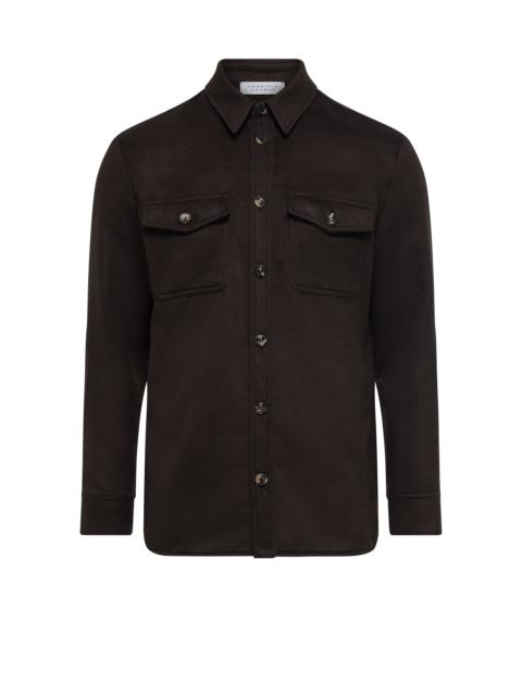 Lucas Overshirt in Chocolate Winter Silk
