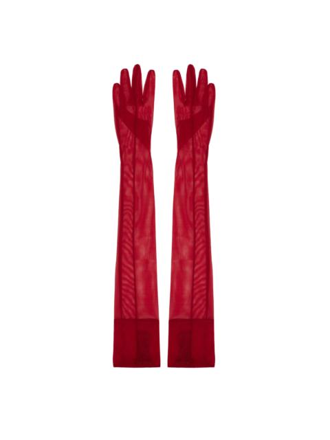 Red Re/edit Stretch Gloves