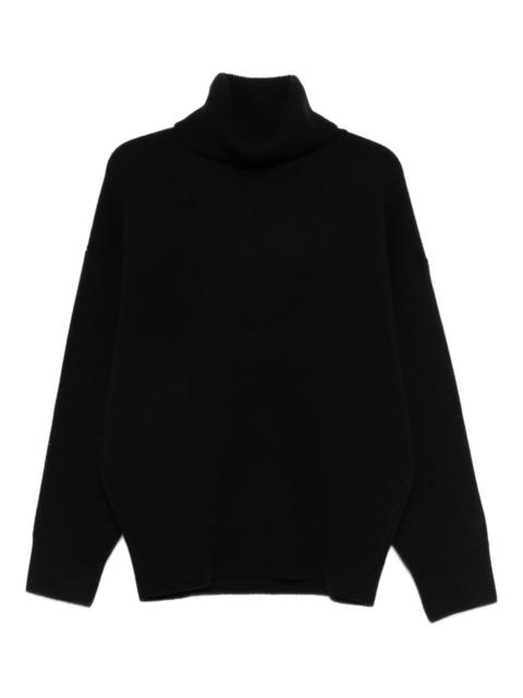 double-knit turtleneck sweater